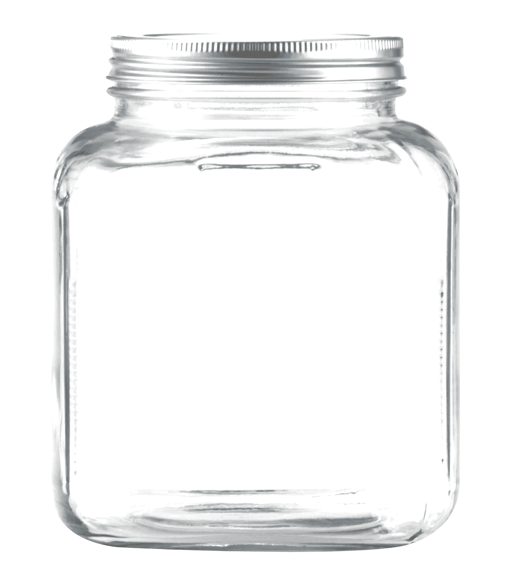 Empty Glass Jar Clear Background PNG Image