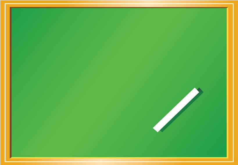 Empty Green Chalkboardwith Chalk PNG Image