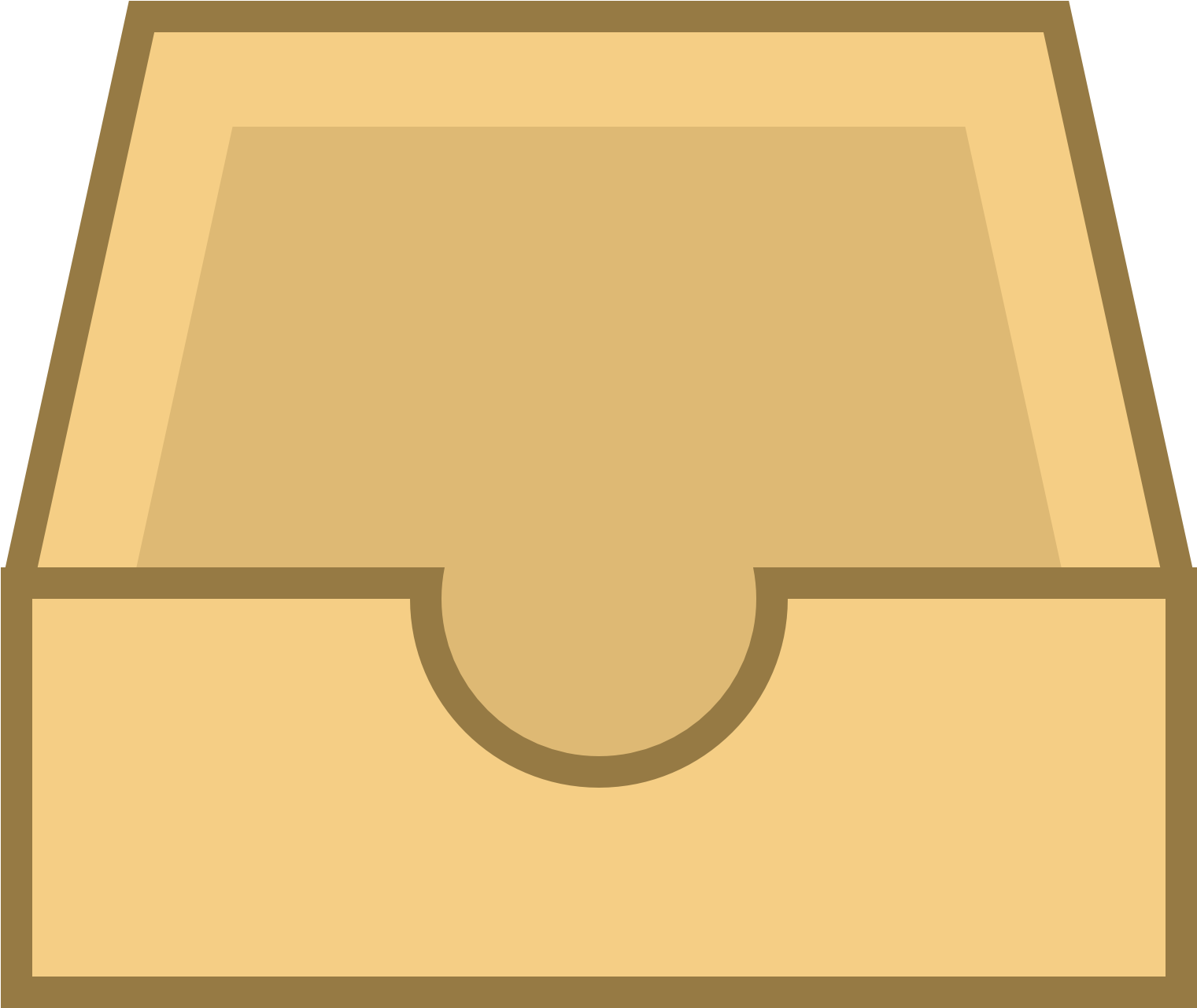 Empty Inbox Folder Icon PNG Image