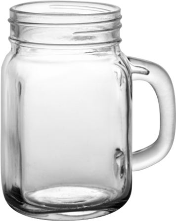 Empty Mason Jar With Handle PNG Image