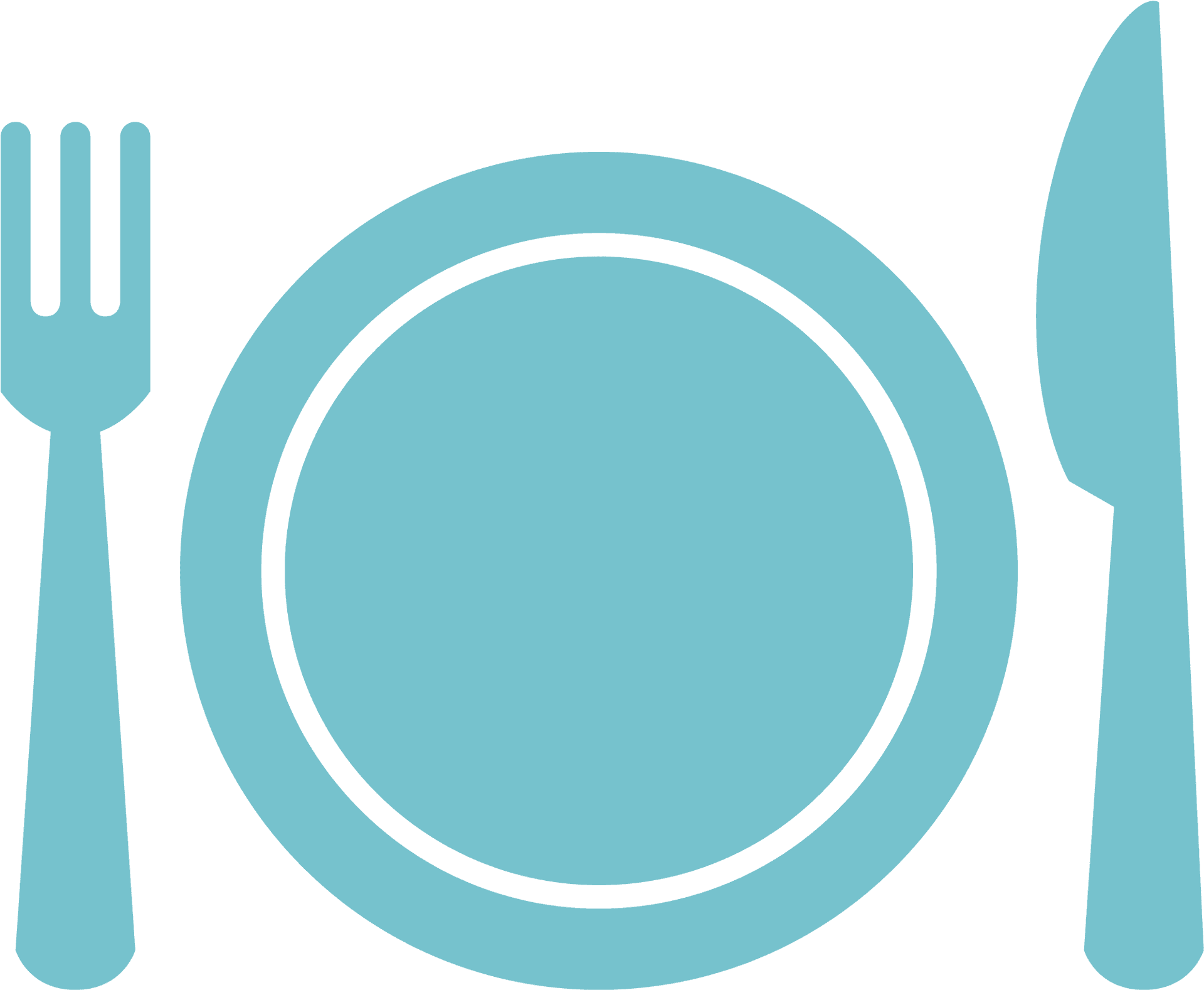 Empty Plate Setting Icon PNG Image