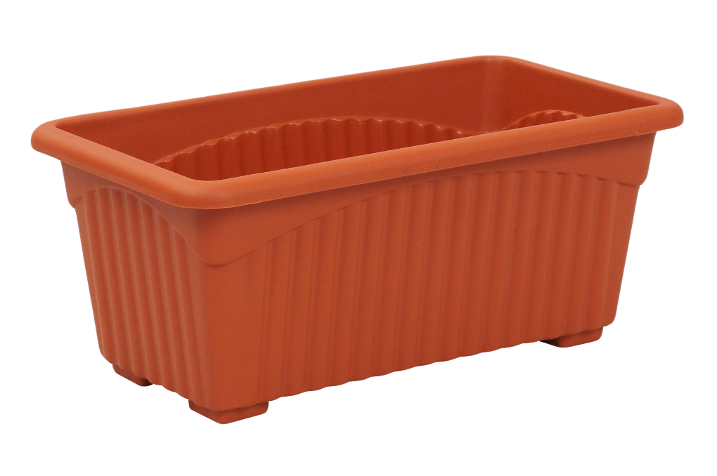 Empty Red Flower Planter PNG Image