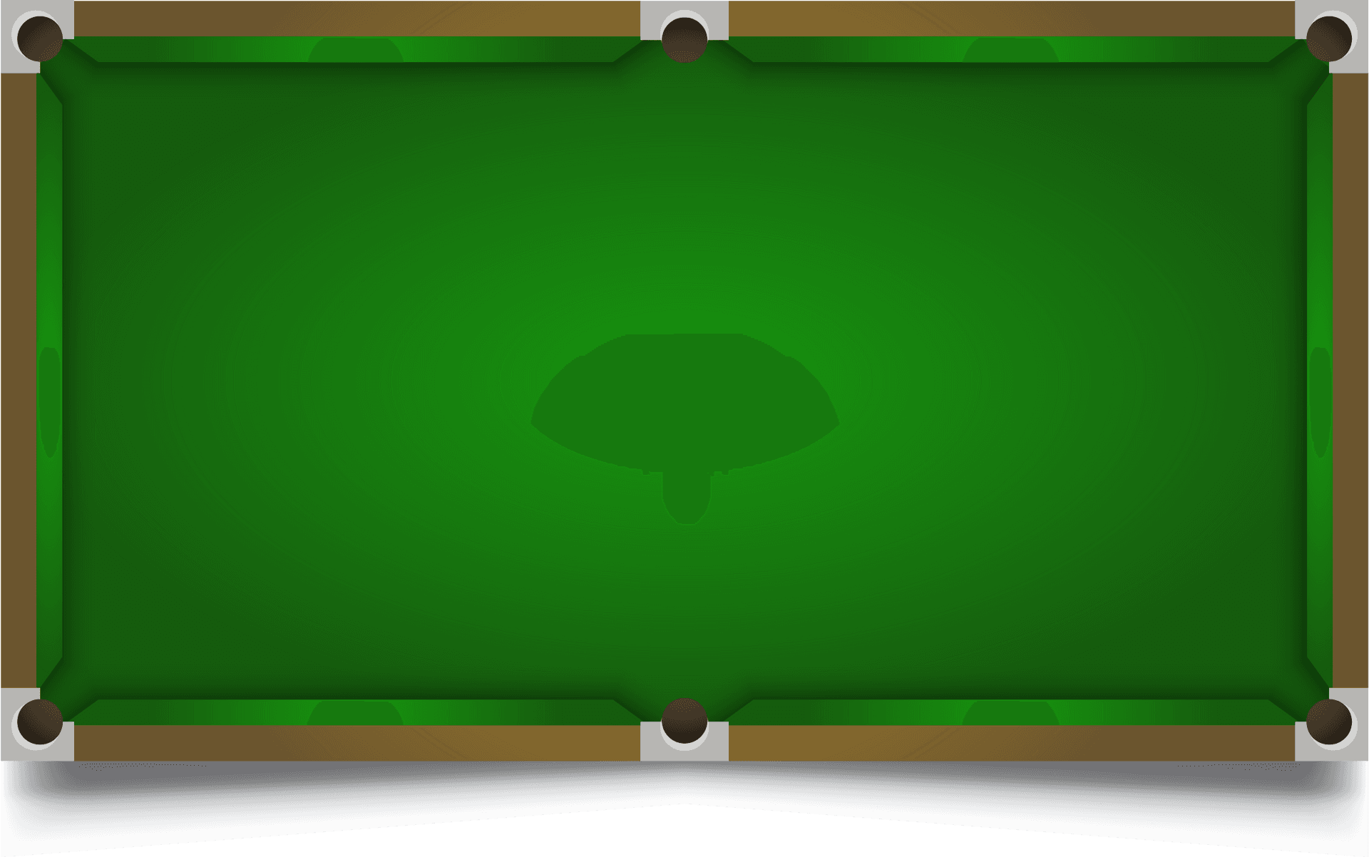 Empty Snooker Table Top View PNG Image