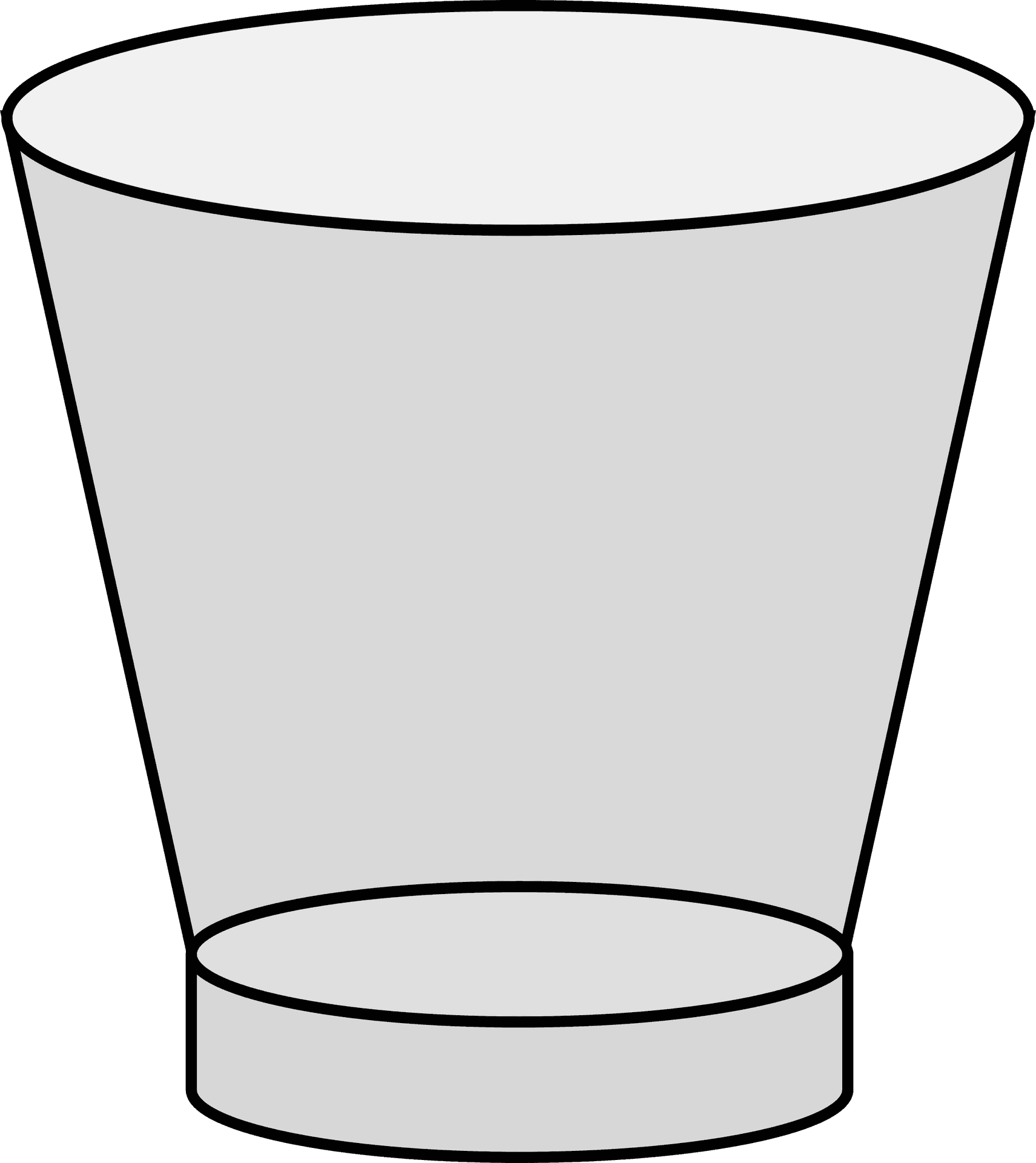 Empty Tequila Glass Outline PNG Image