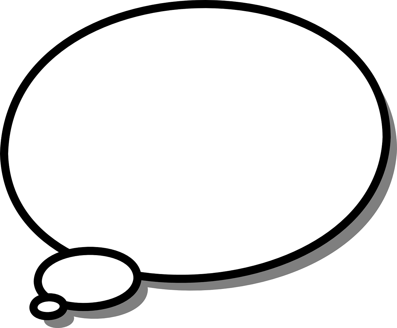 Empty Thought Bubble Graphic PNG Image