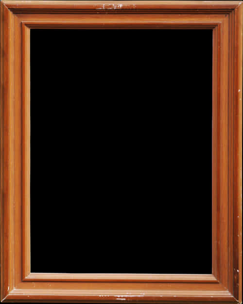 Empty Wooden Picture Frame PNG Image