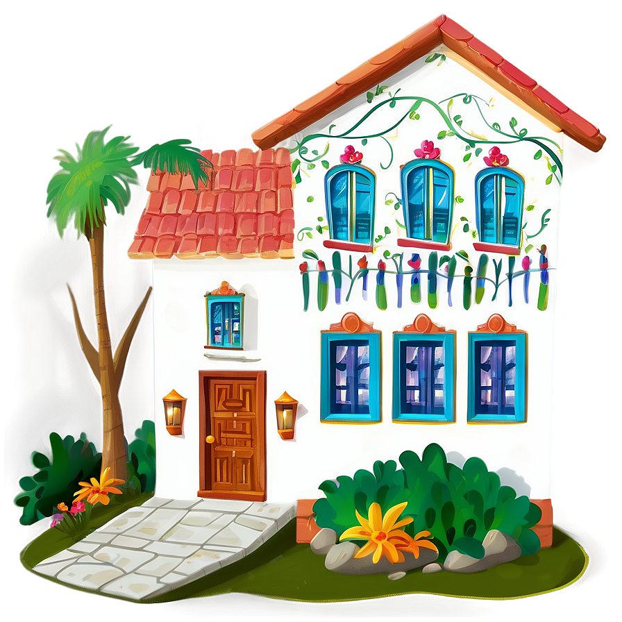 Encanto House Illustration Png Erk PNG Image