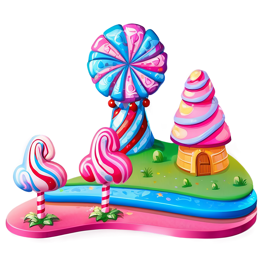 Enchanted Candy Land Setting Png Las45 PNG Image