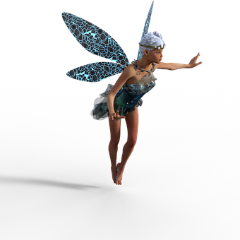 Enchanted Fairy Figure Floating PNG Image