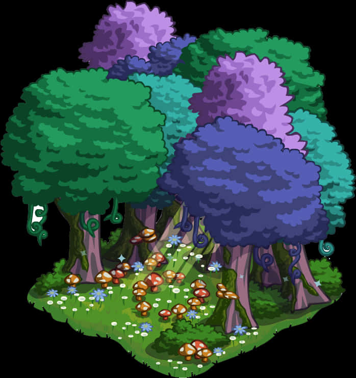 Enchanted Forest Glade PNG Image