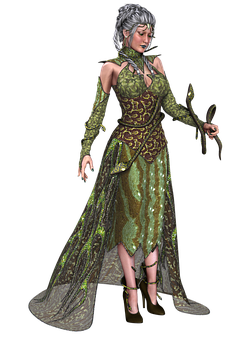 Enchanted Forest Queen Character PNG Image