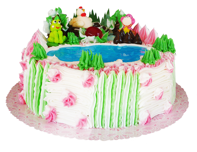 Enchanted Forest Themed Cake PNG Image