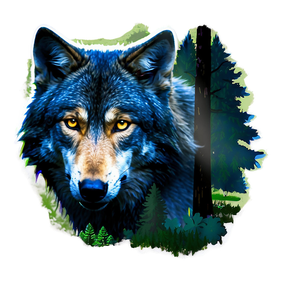 Enchanted Forest Wolf Png 05032024 PNG Image