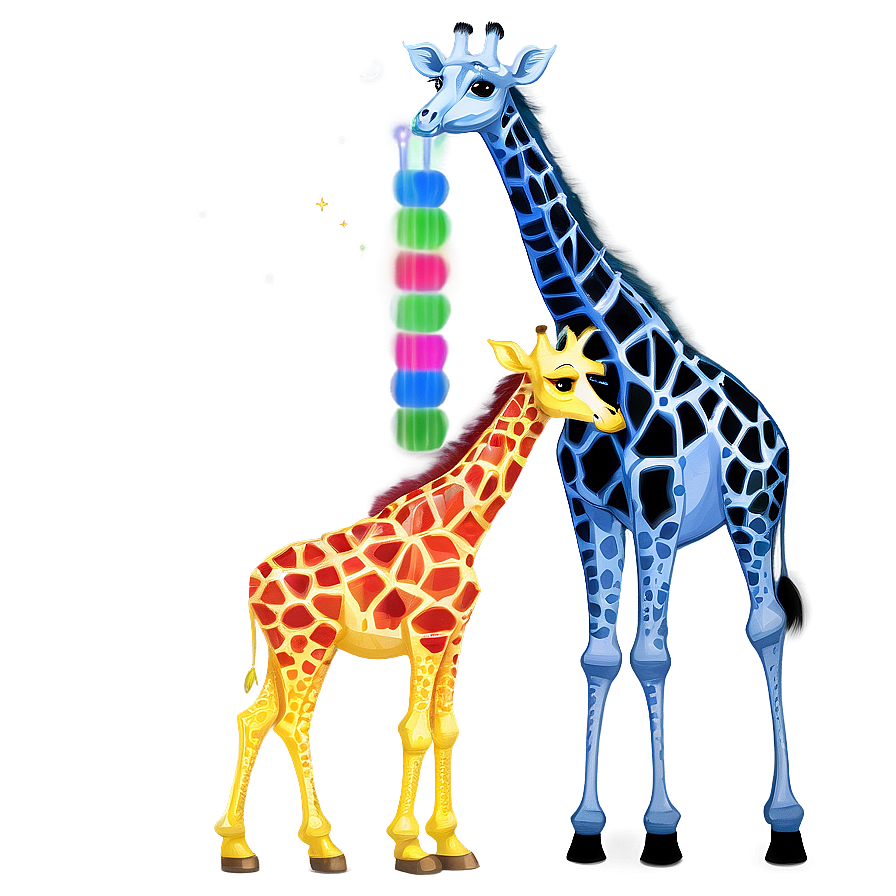 Enchanted Giraffe Scene Png Aje29 PNG Image