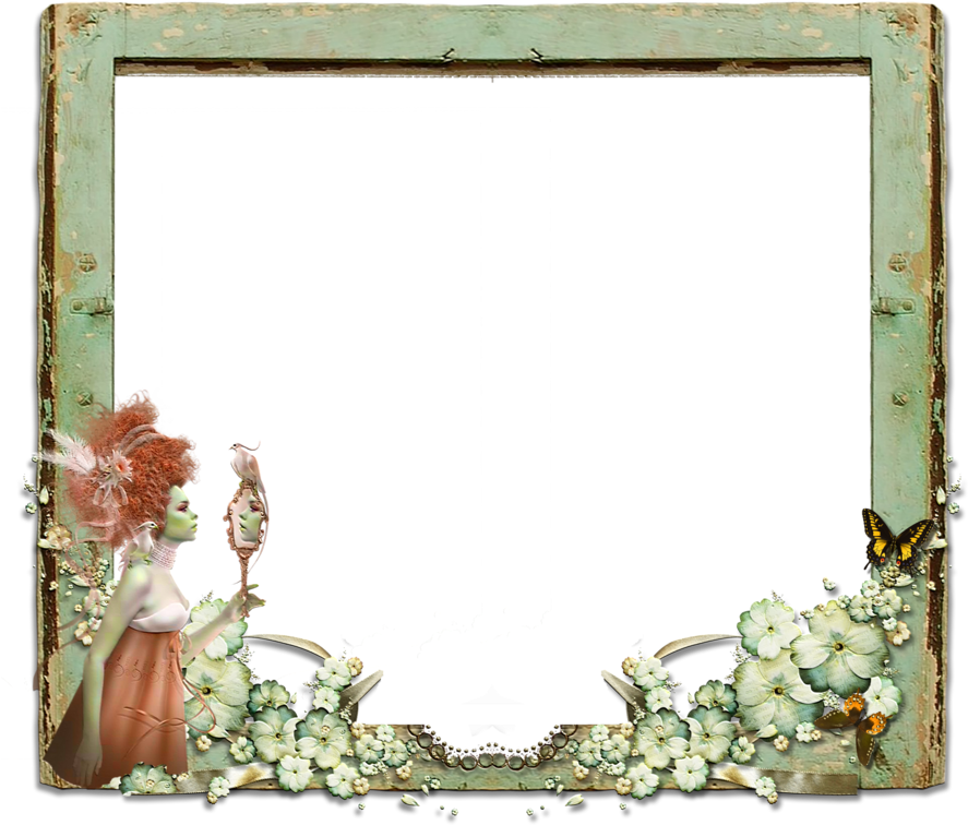 Enchanted_ Mirror_ Fantasy_ Frame PNG Image