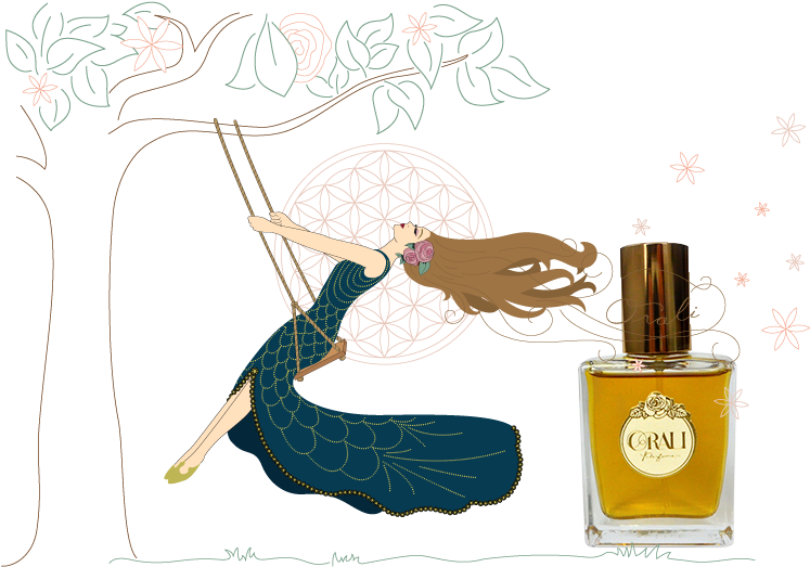 Enchanted Perfume Swing Illustration PNG Image