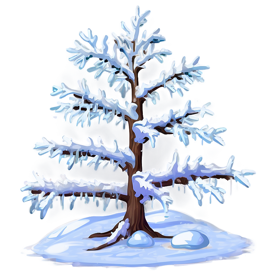 Enchanted Snowy Tree Png Nja PNG Image