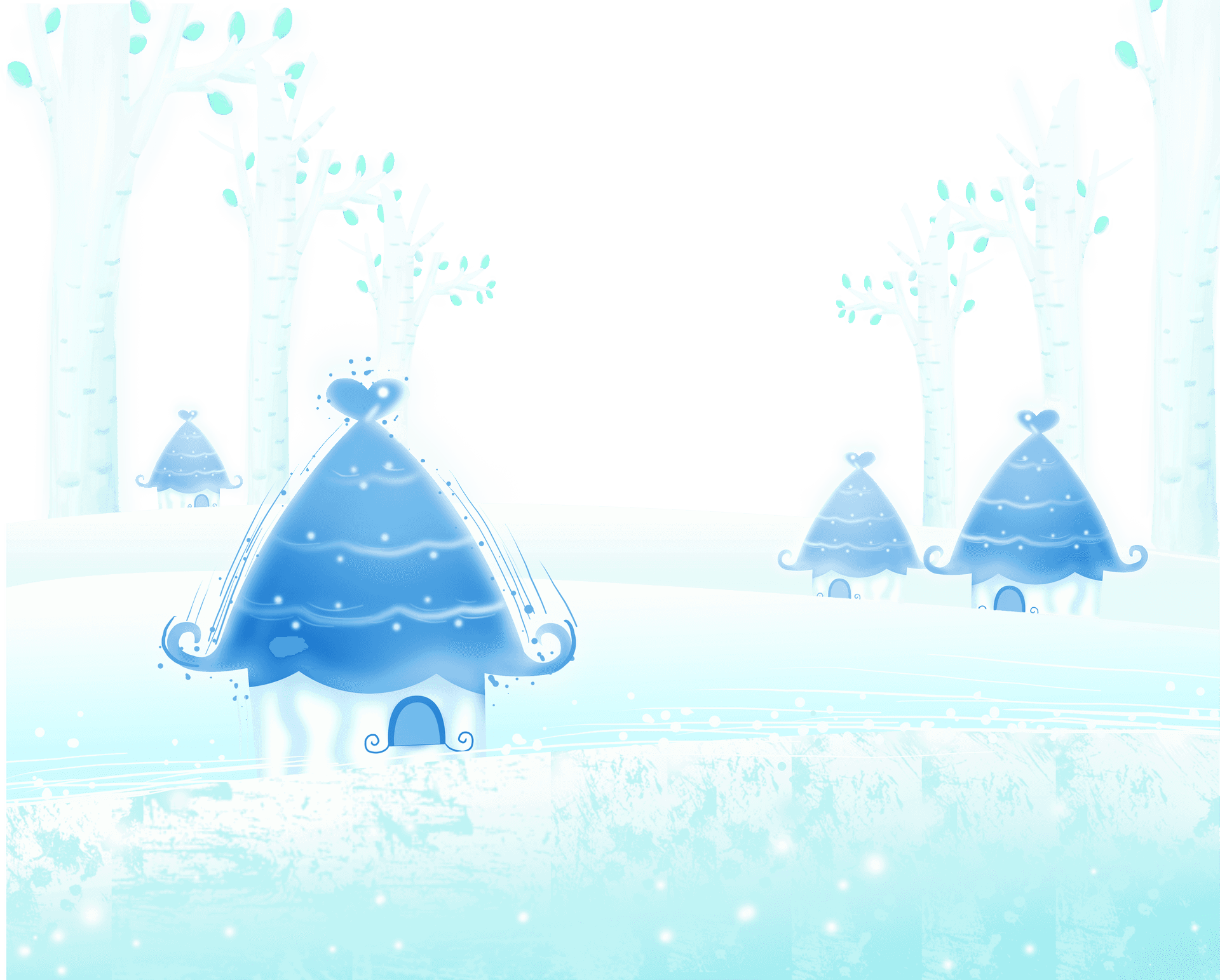 Enchanted_ Winter_ Forest_ Scene PNG Image