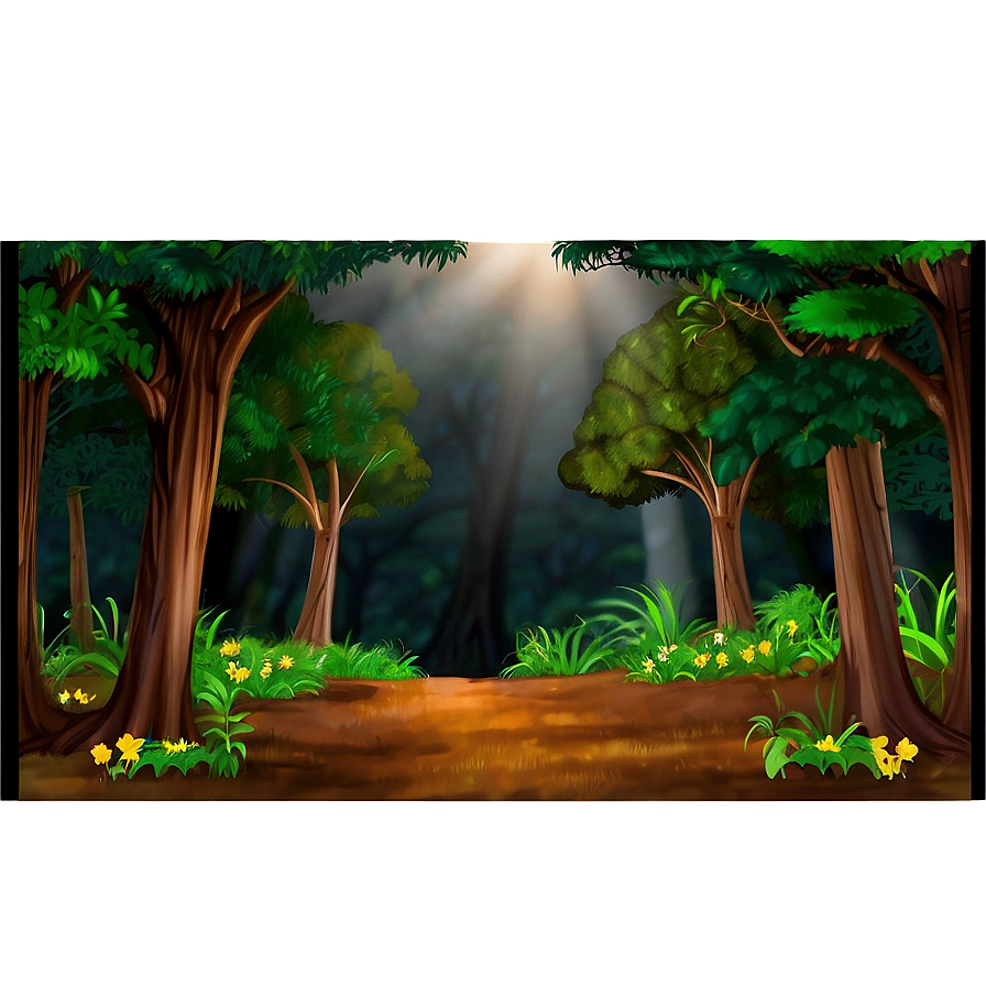 Enchanted Woodland Clearing Landscape Png Gts40 PNG Image