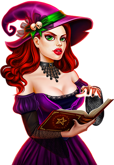 Enchanting Witch Character Art PNG Image