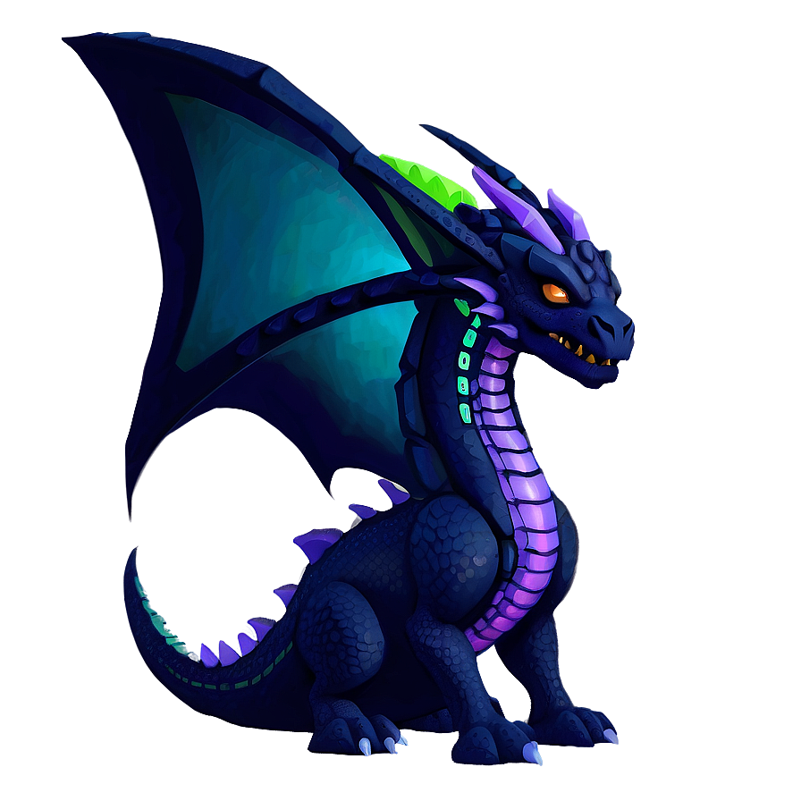 Ender Dragon Minimalist Design Png Pkm46 PNG Image