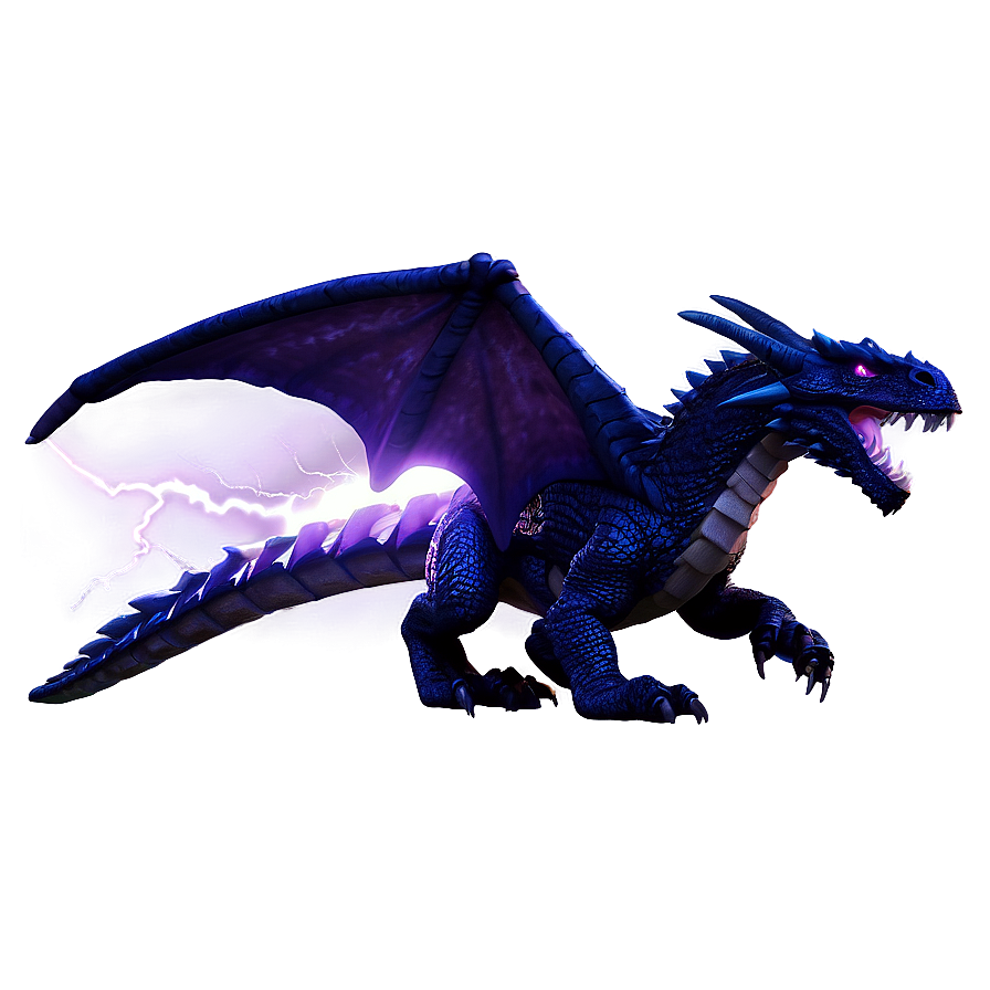 Ender Dragon With Lightning Background Png 19 PNG Image