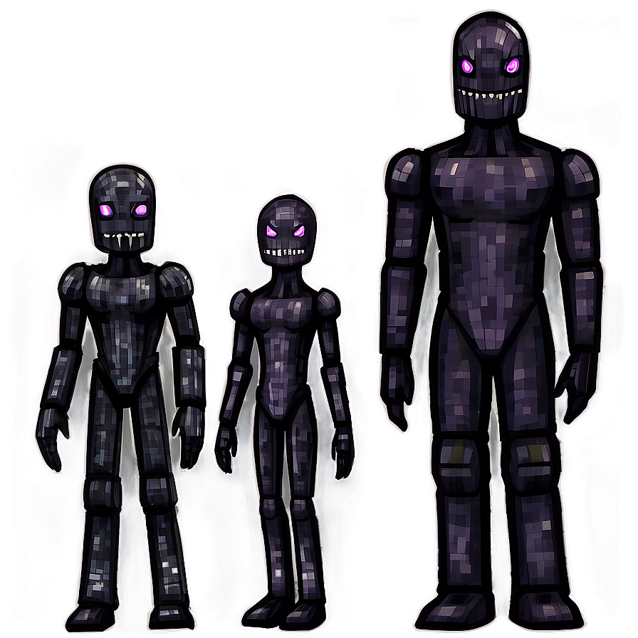 Enderman Family Portrait Png Jum PNG Image