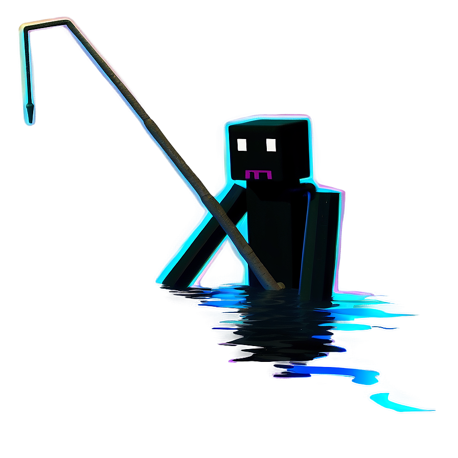 Enderman Fishing In Ocean Png 17 PNG Image