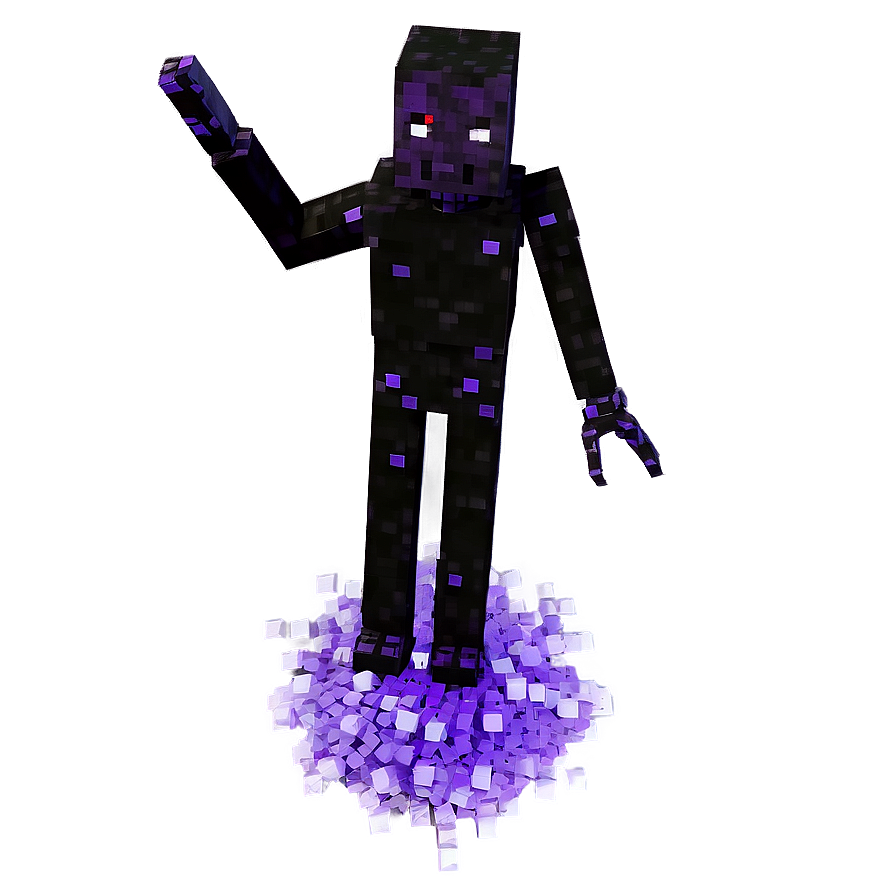 Enderman In Purple Particles Png Chd63 PNG Image