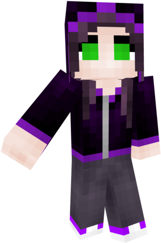 Enderman Inspired Minecraft Character PNG Image