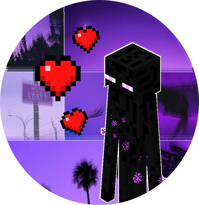 Endermanin Purple Dimension PNG Image