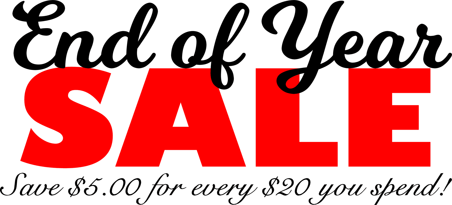 Endof Year Sale Promotion PNG Image