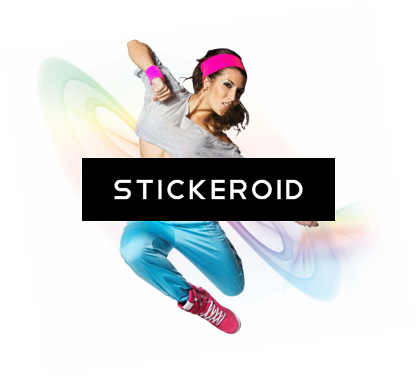 Energetic Aerobics Instructor Sticker PNG Image