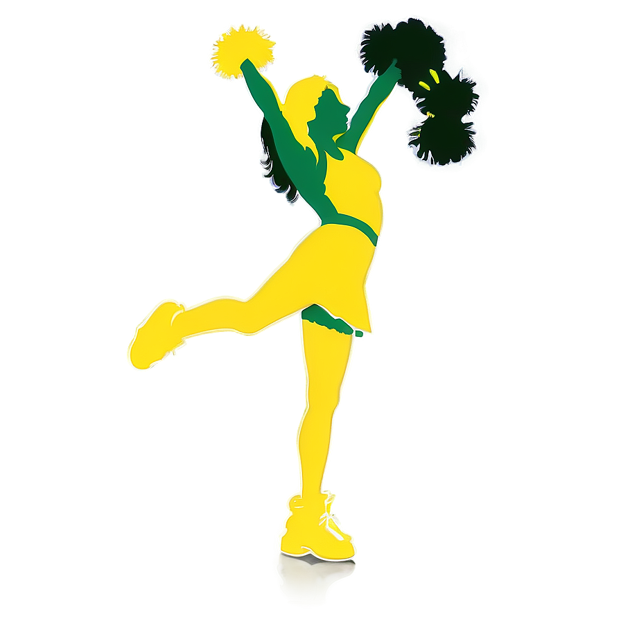 Energetic Cheerleader Silhouette Png 05212024 PNG Image