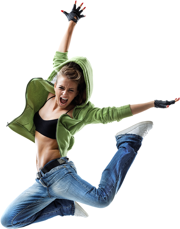 Energetic Jumpin Green Hoodie PNG Image