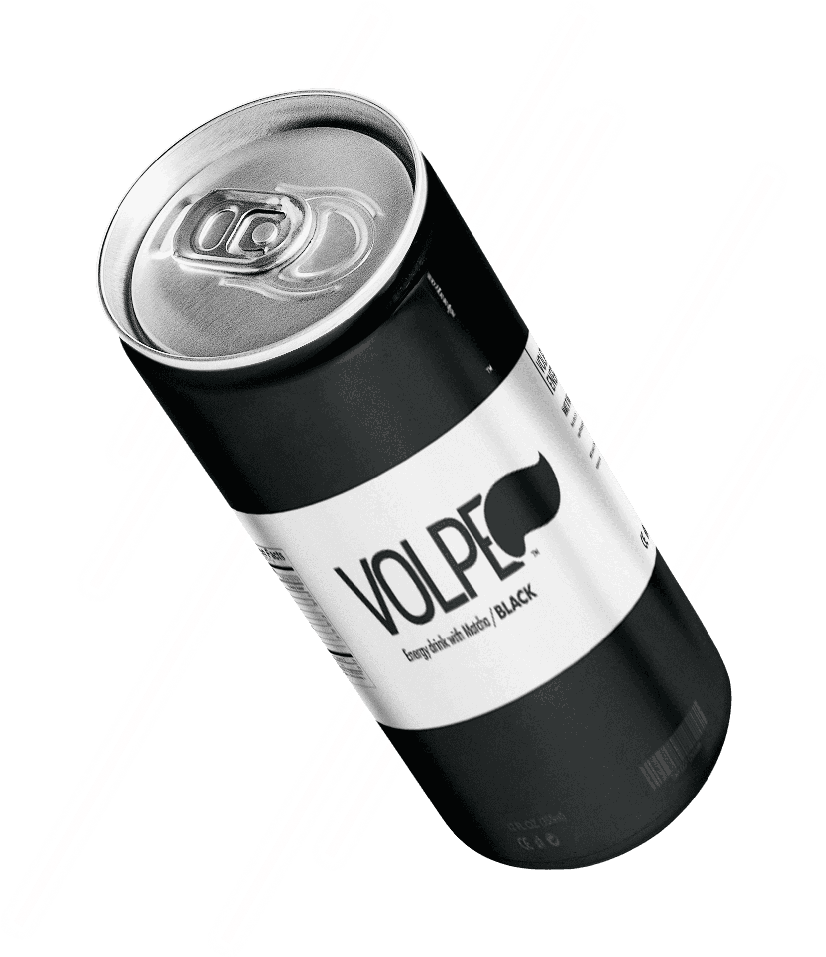 Energy Drink Can Volpe Black PNG Image