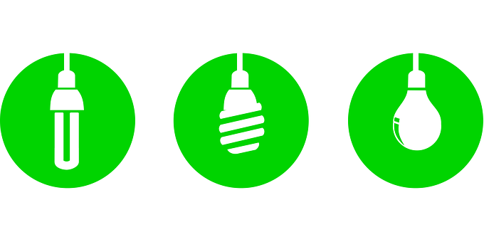 Energy Efficient Lightbulbs Graphic PNG Image