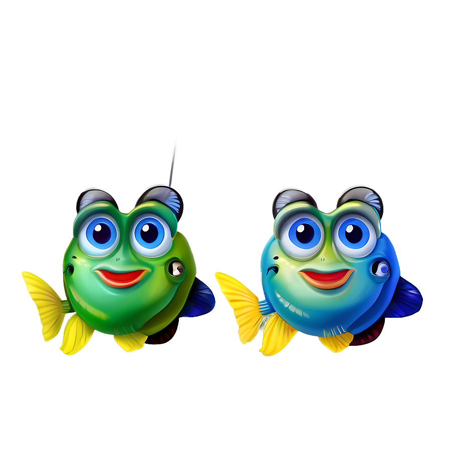 Engaging Cute Fish Cartoon Png Yxr PNG Image