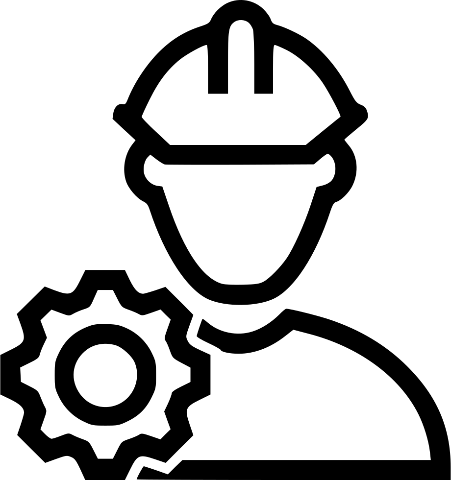 Engineer Icon Gear Helmet PNG Image