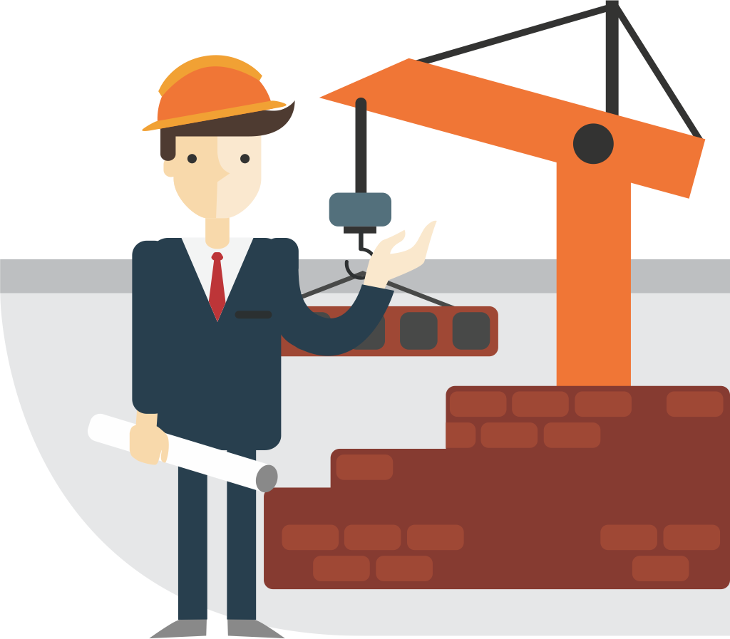 Engineer Overseeing Construction Site.png PNG Image