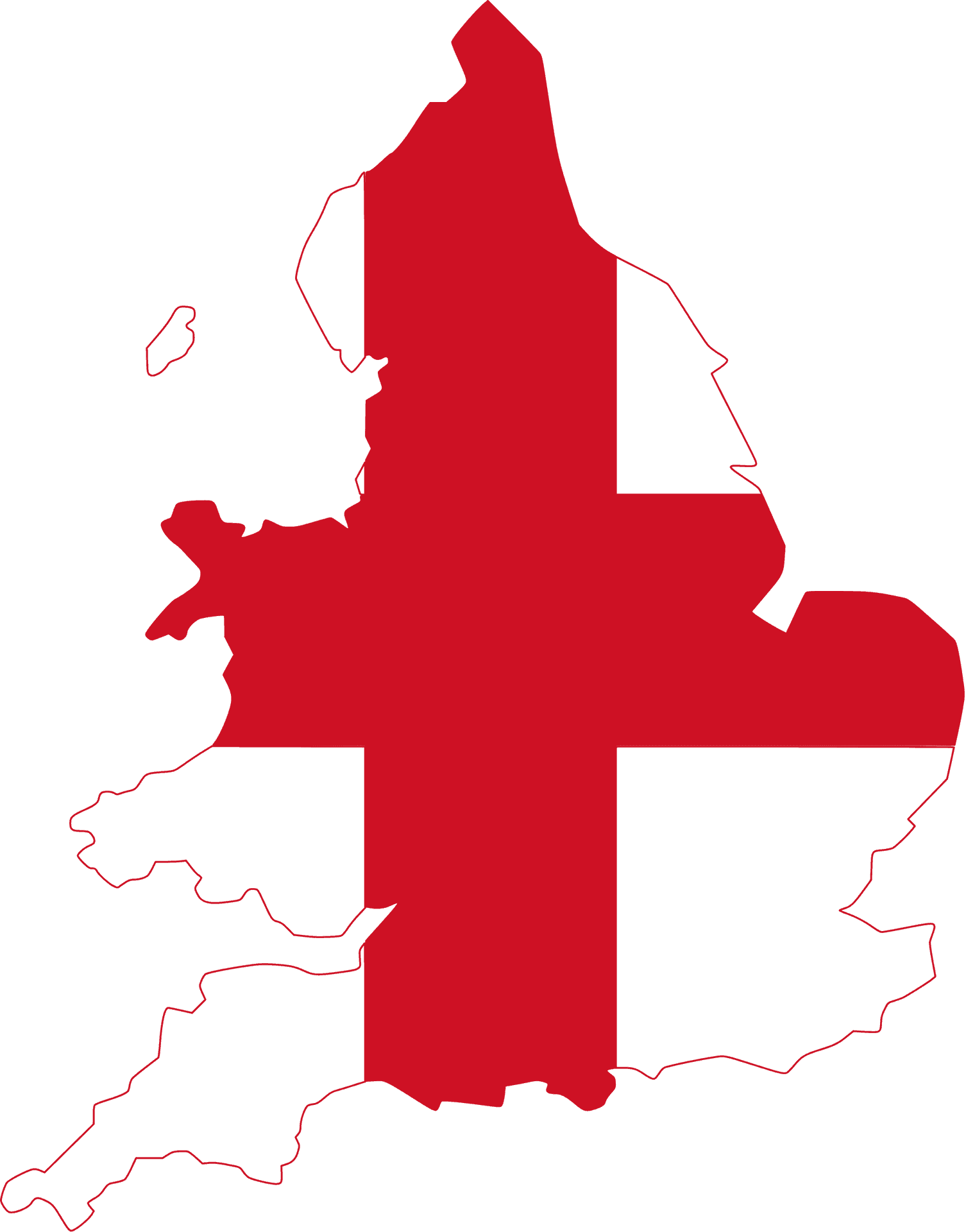 England Mapwith Flag Overlay PNG Image