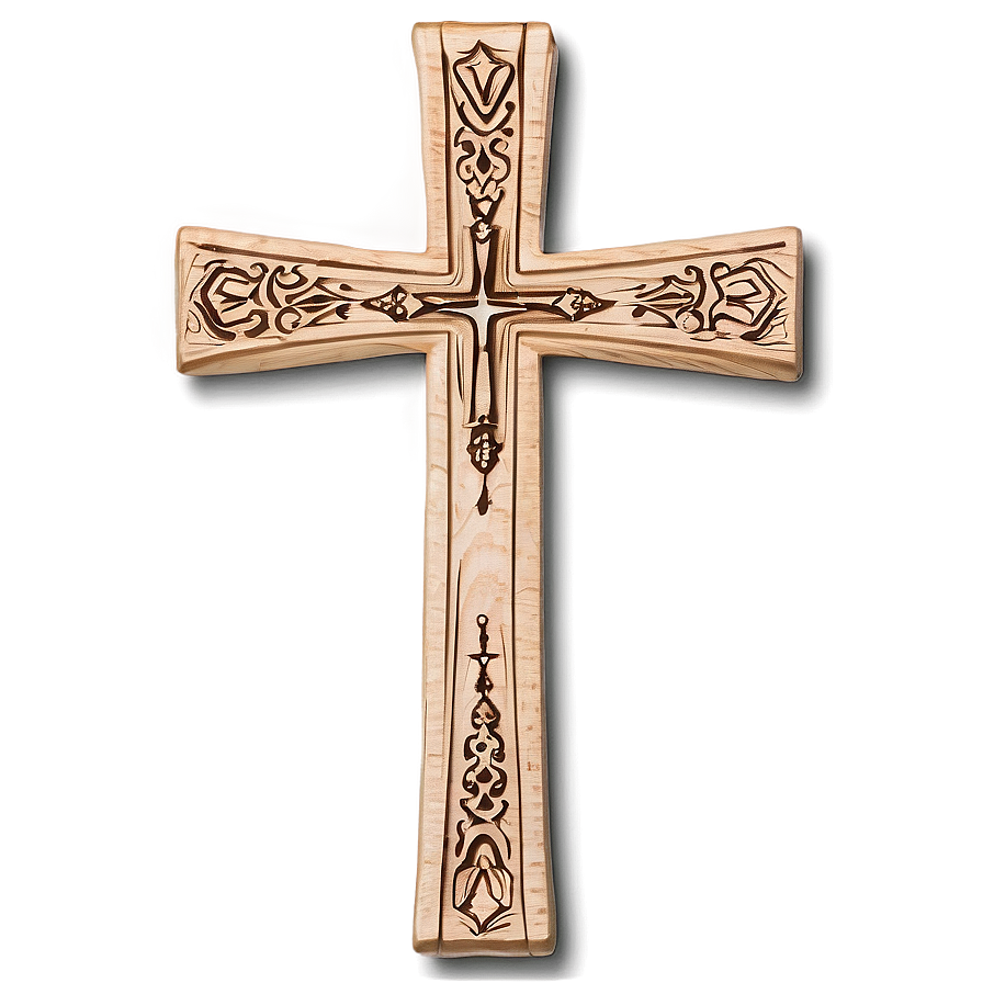 Engraved Cross Style Png 04302024 PNG Image