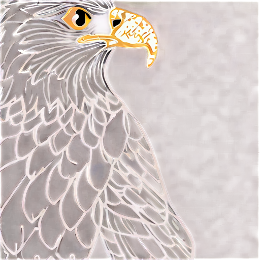 Engraved Style Eagle Illustration Png C PNG Image