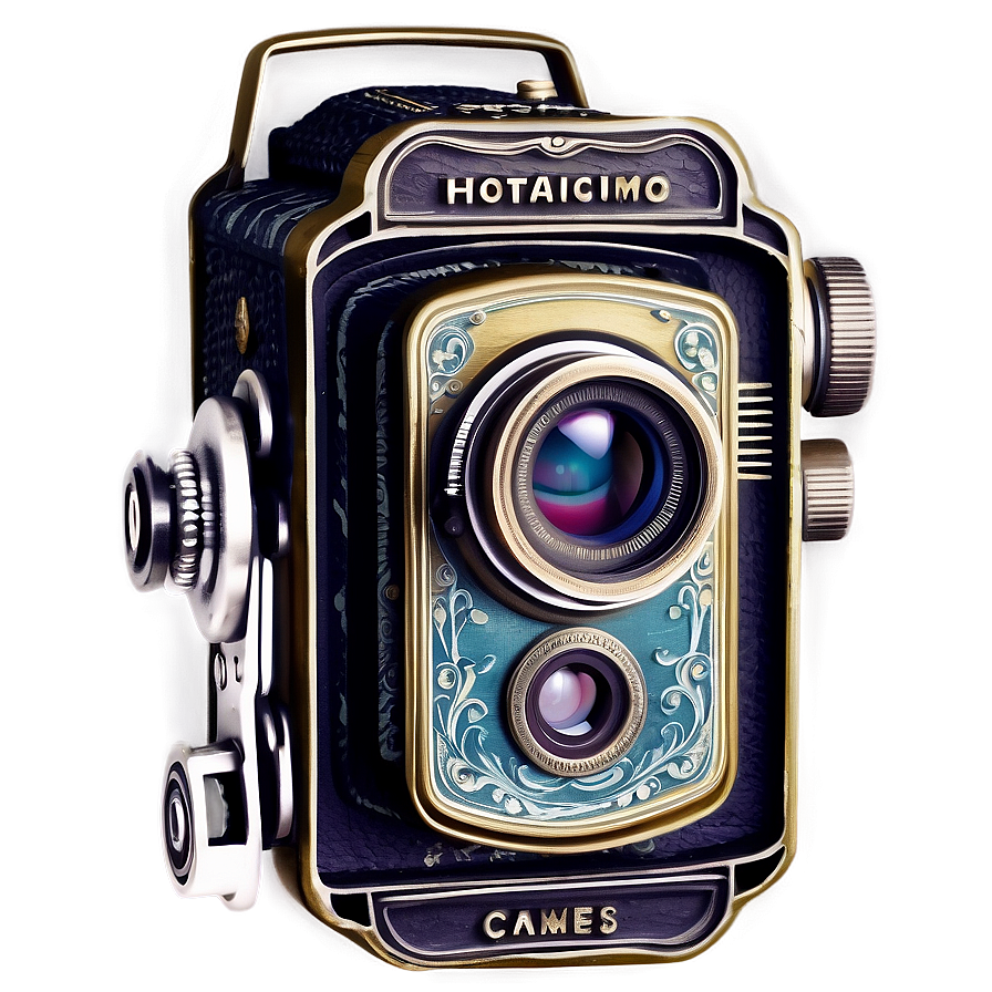 Engraved Vintage Camera Png Cnl PNG Image