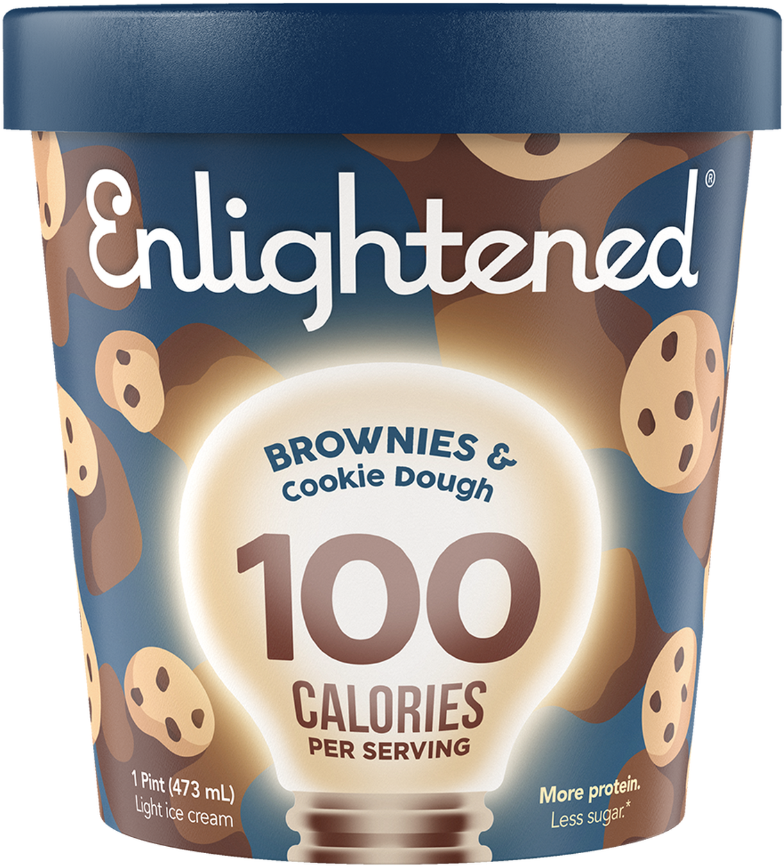 Enlightened Brownies Cookie Dough Ice Cream PNG Image