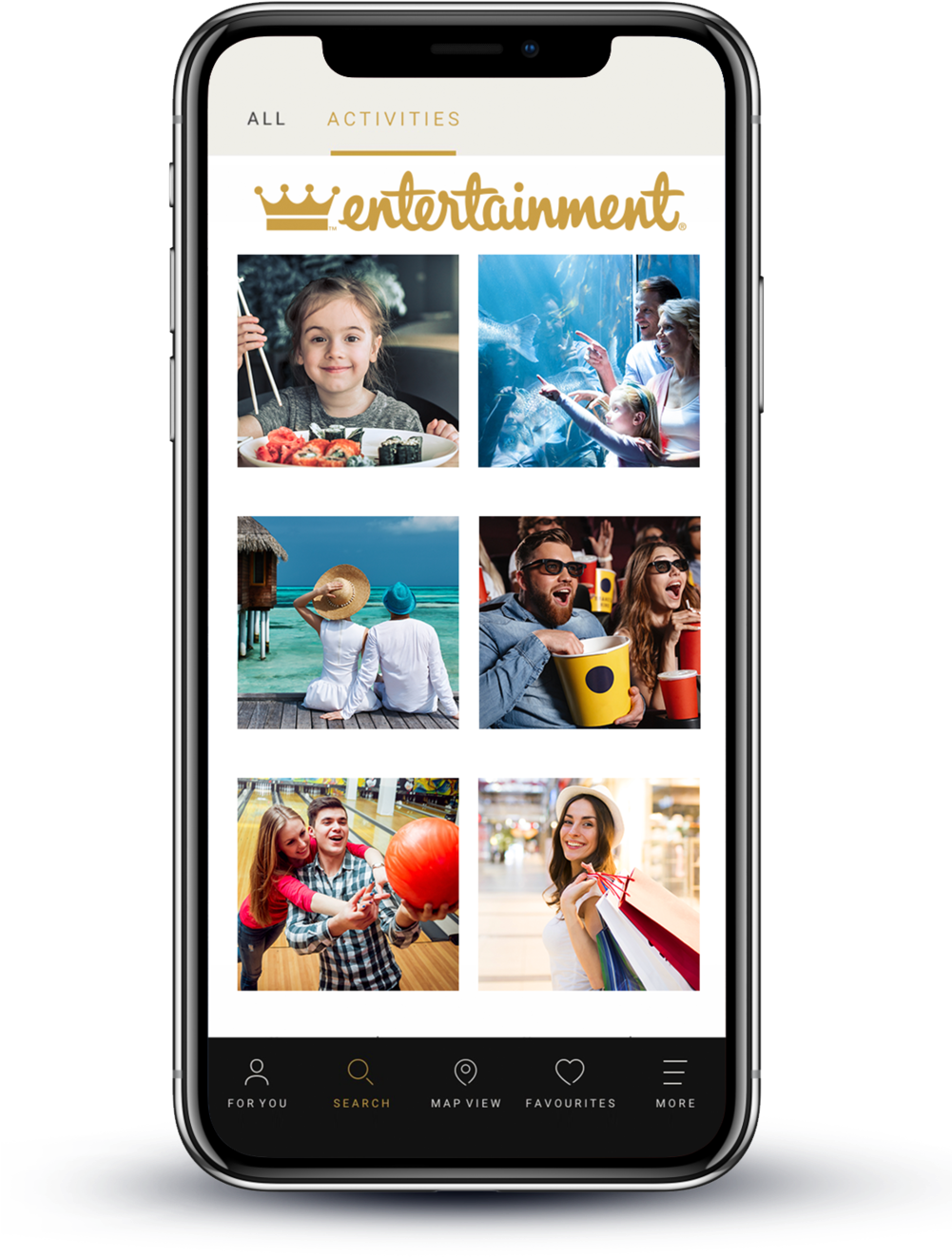 Entertainment App Activities Showcase PNG Image