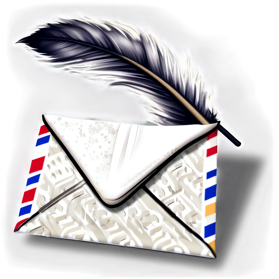 Envelope With Feather Png Lsf82 PNG Image