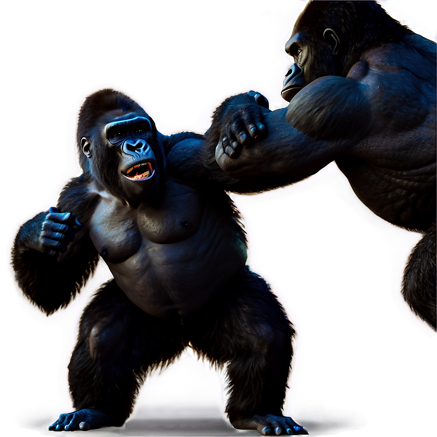 Epic Gorilla Battle Scene Png Tbm61 PNG Image