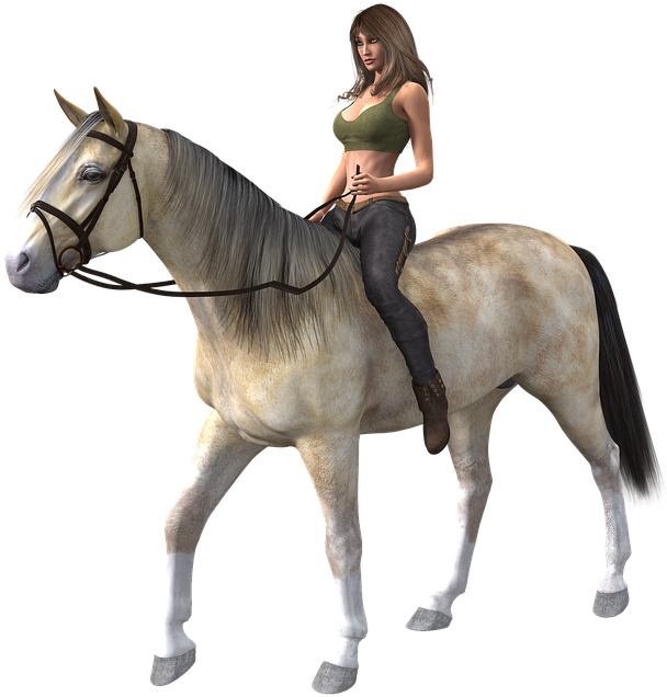 Equestrian Rideron Palomino Horse PNG Image