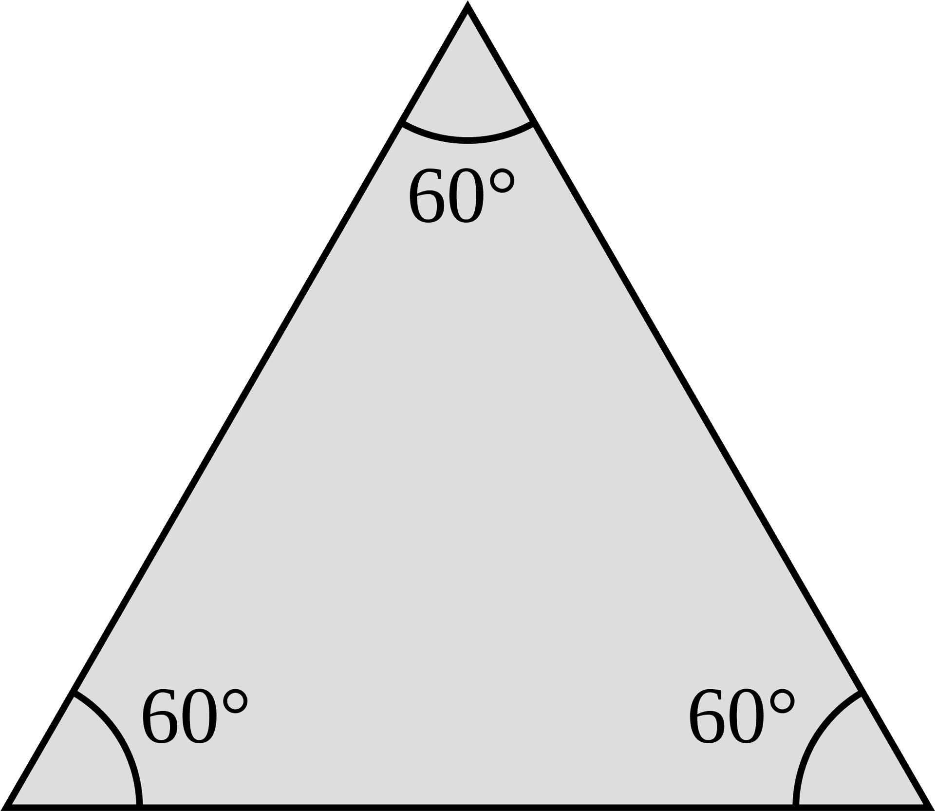 Equilateral Triangle60 Degrees Angles PNG Image